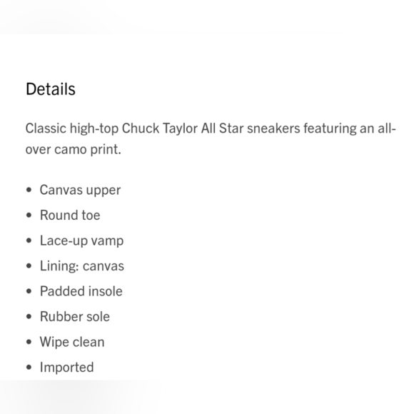 ConverseBoy's Chuck Taylor All Star Hybrid Camo Sneakers little boy size 11 - Picture 13 of 13